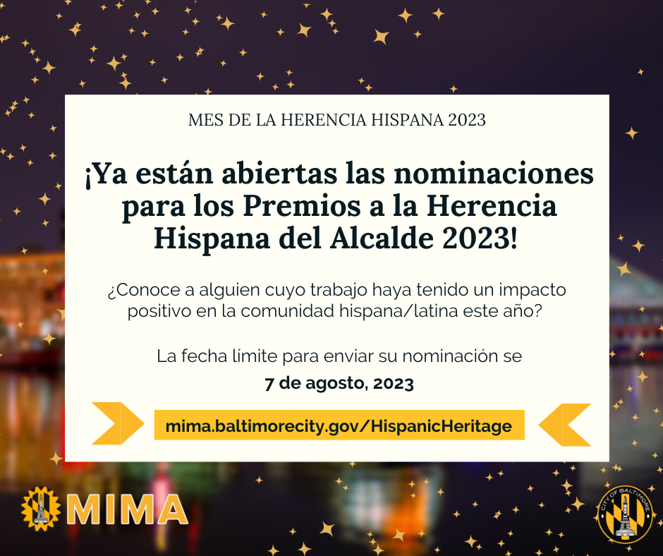 Hispanic Heritage Month Awards Graphic Spanish